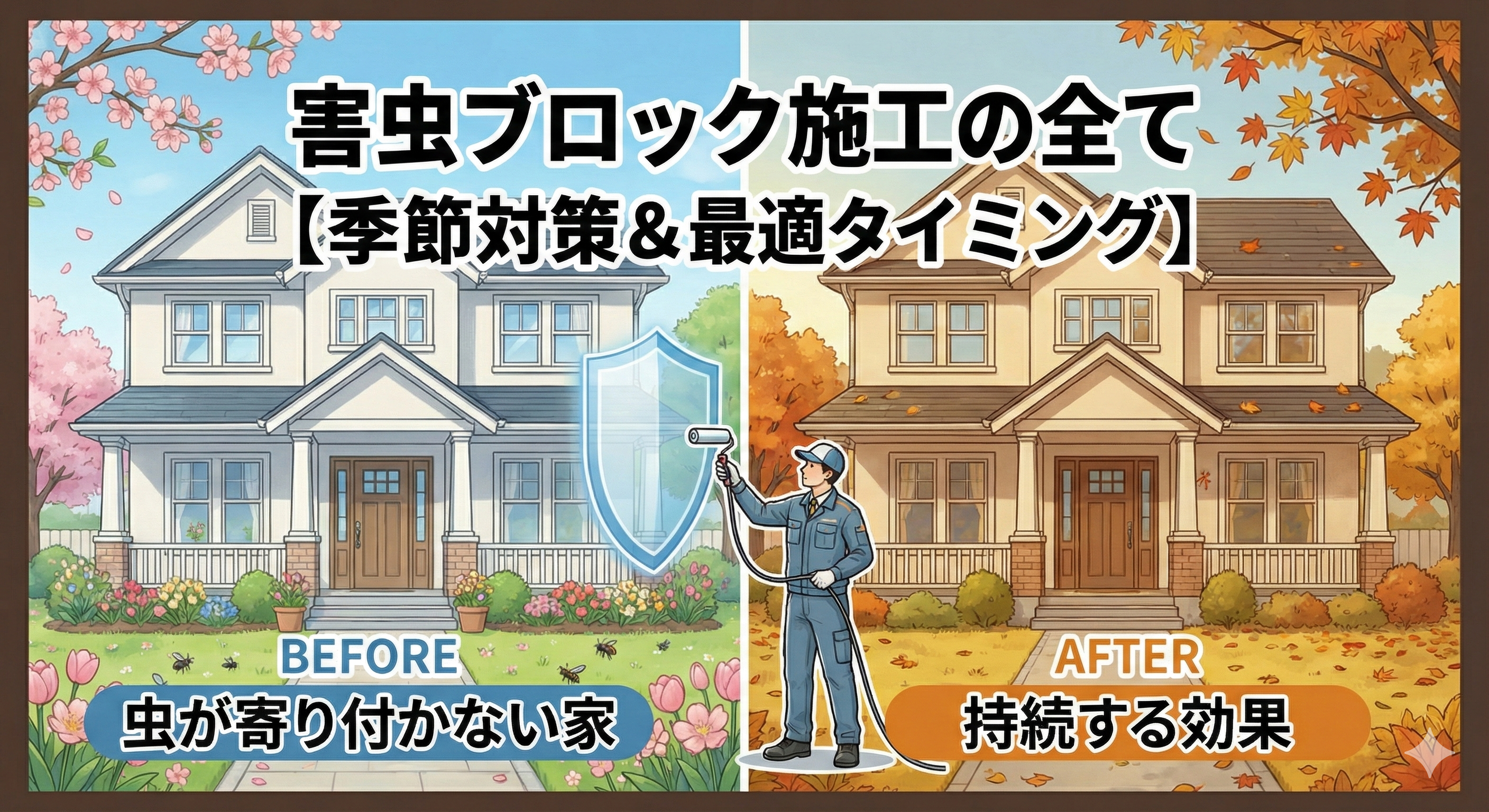 害虫ブロックの施工効果と持続性｜季節対策＆最適な施工タイミングとは