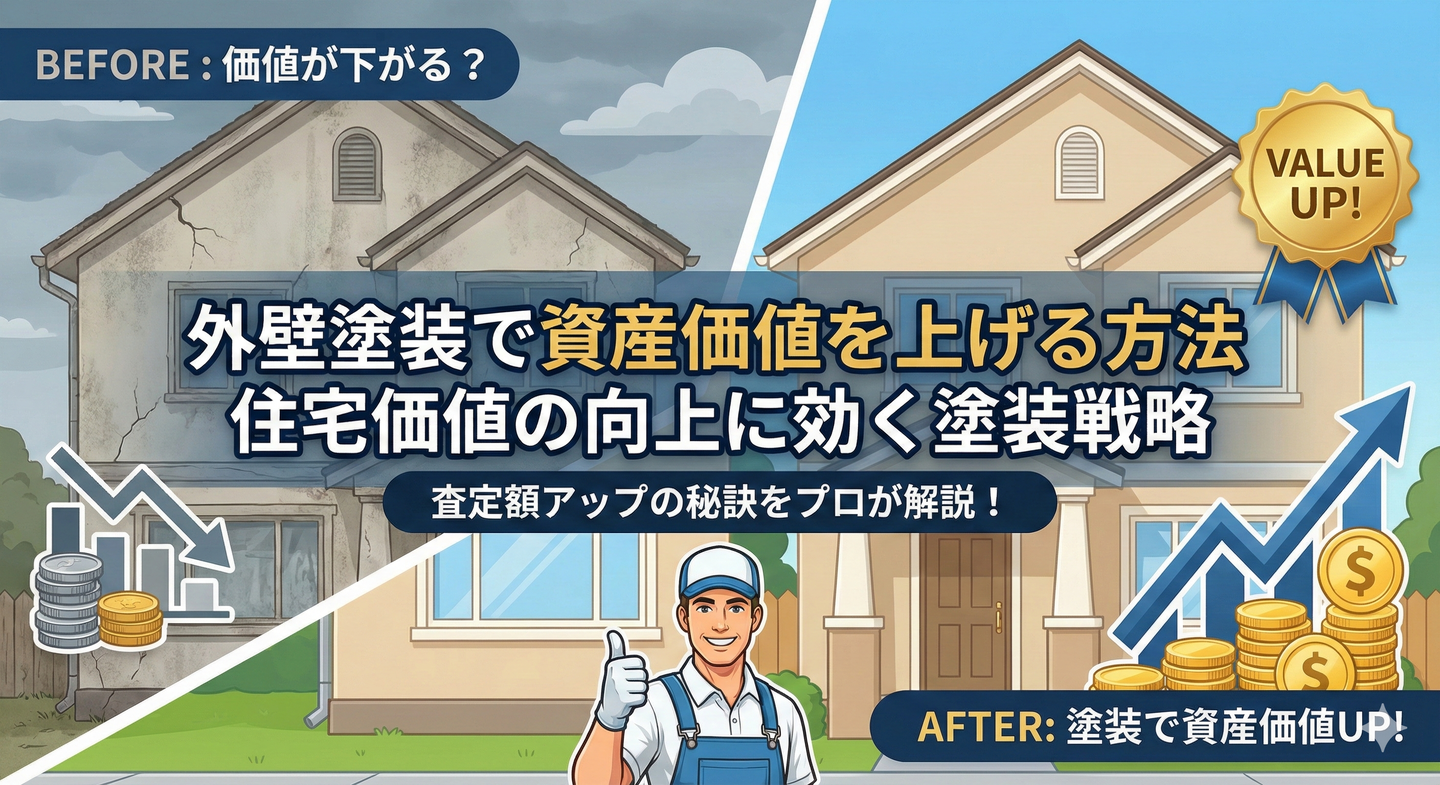 外壁塗装で資産価値を上げる方法|住宅価値の向上に効く塗装戦略
