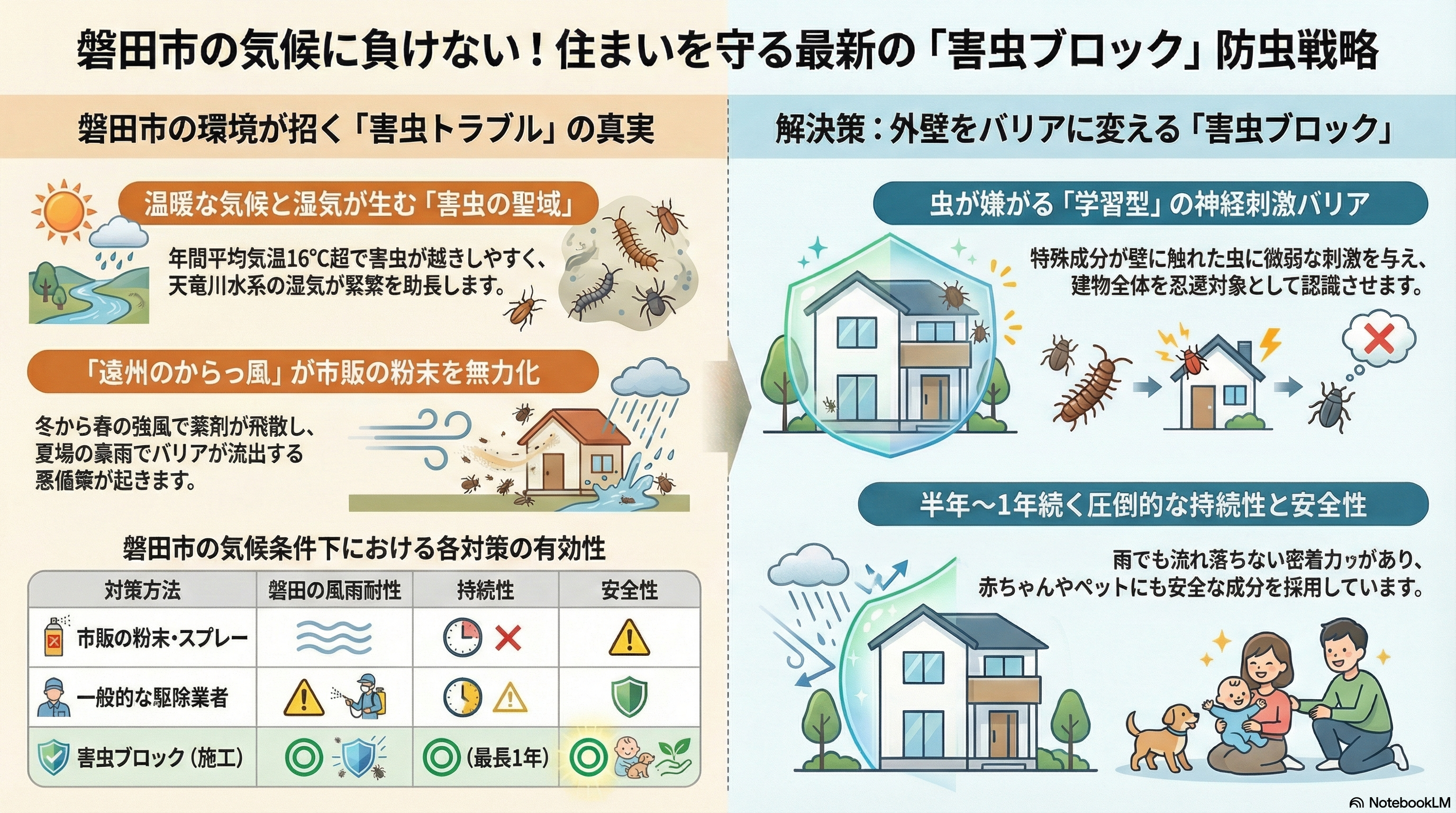 磐田市で害虫対策するなら？ムカデ・クモ・ヤスデの効果的な予防法と「外壁コーティング」の新常識