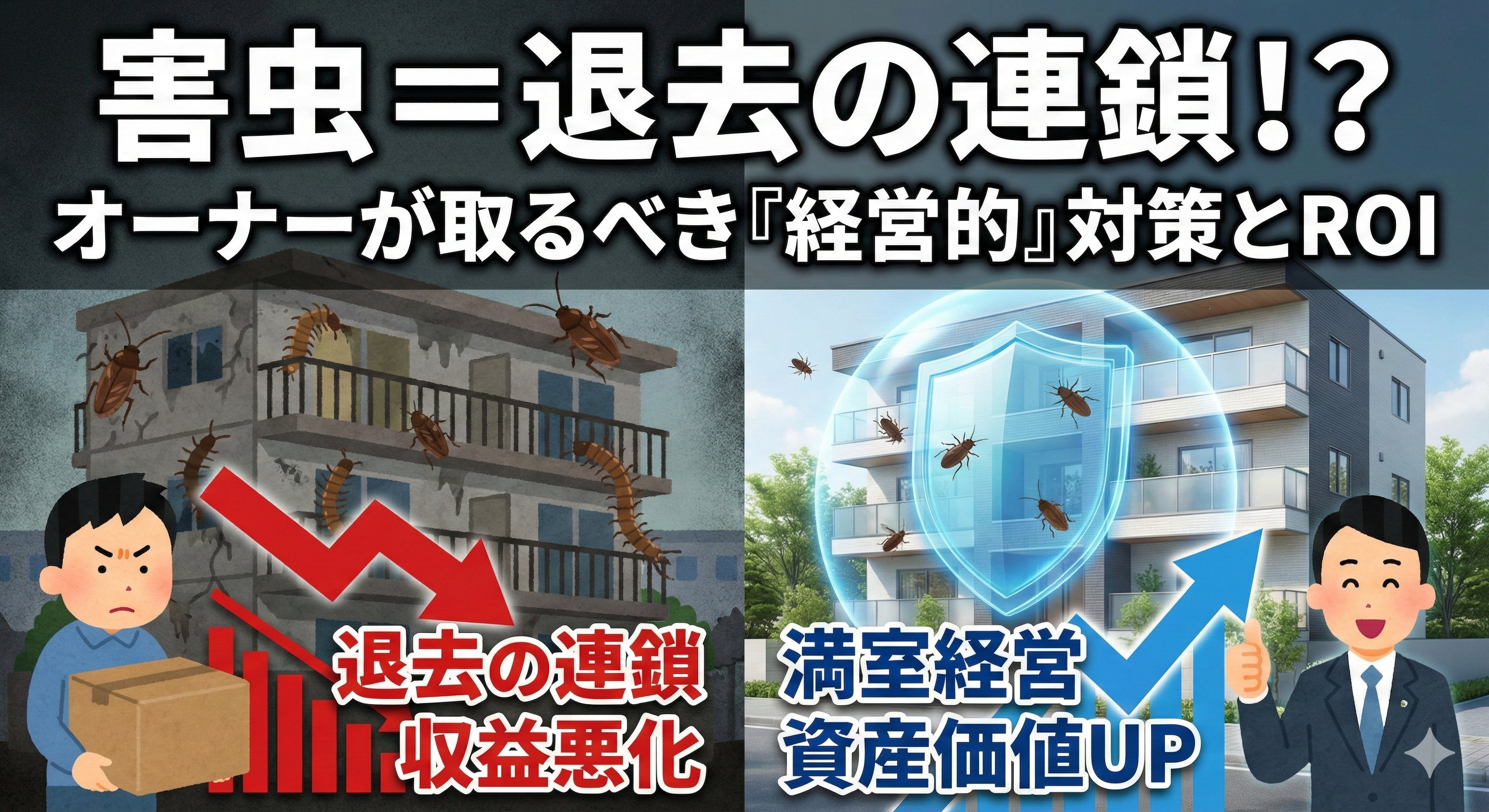 アパートで害虫が出ると退去が増える？オーナーが取るべき「経営的対策」とROIを徹底解説