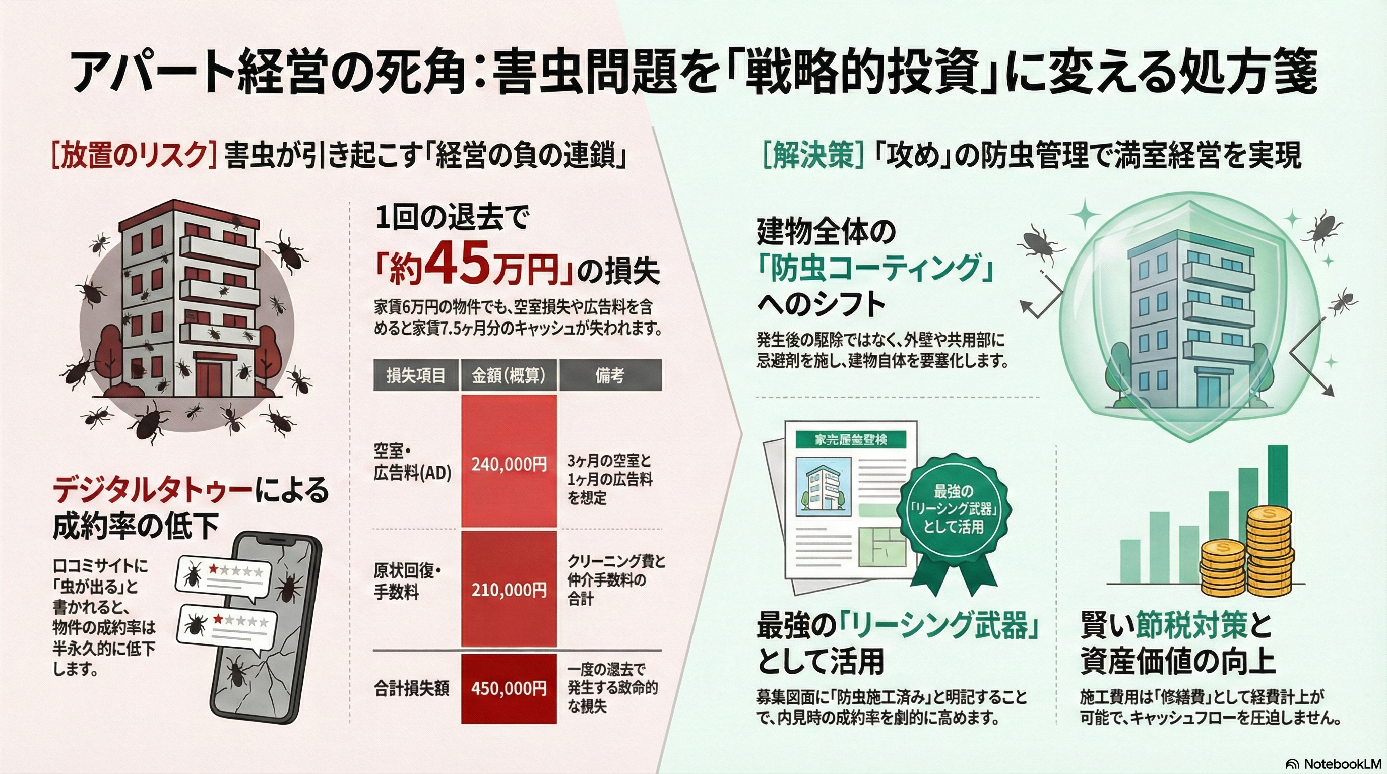 アパートで害虫が出ると退去が増える？オーナーが取るべき「経営的対策」とROIを徹底解説