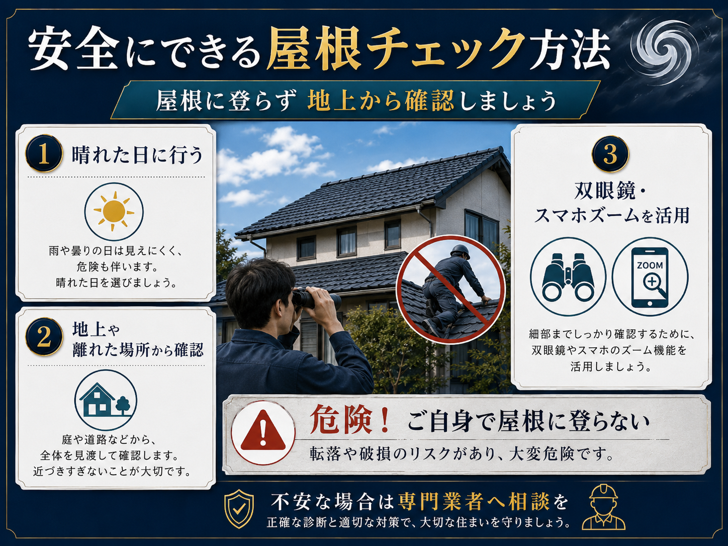 台風シーズン到来前に対策を！磐田市で雨漏り・屋根の飛散を防ぐセルフチェックと「火災保険」の基本