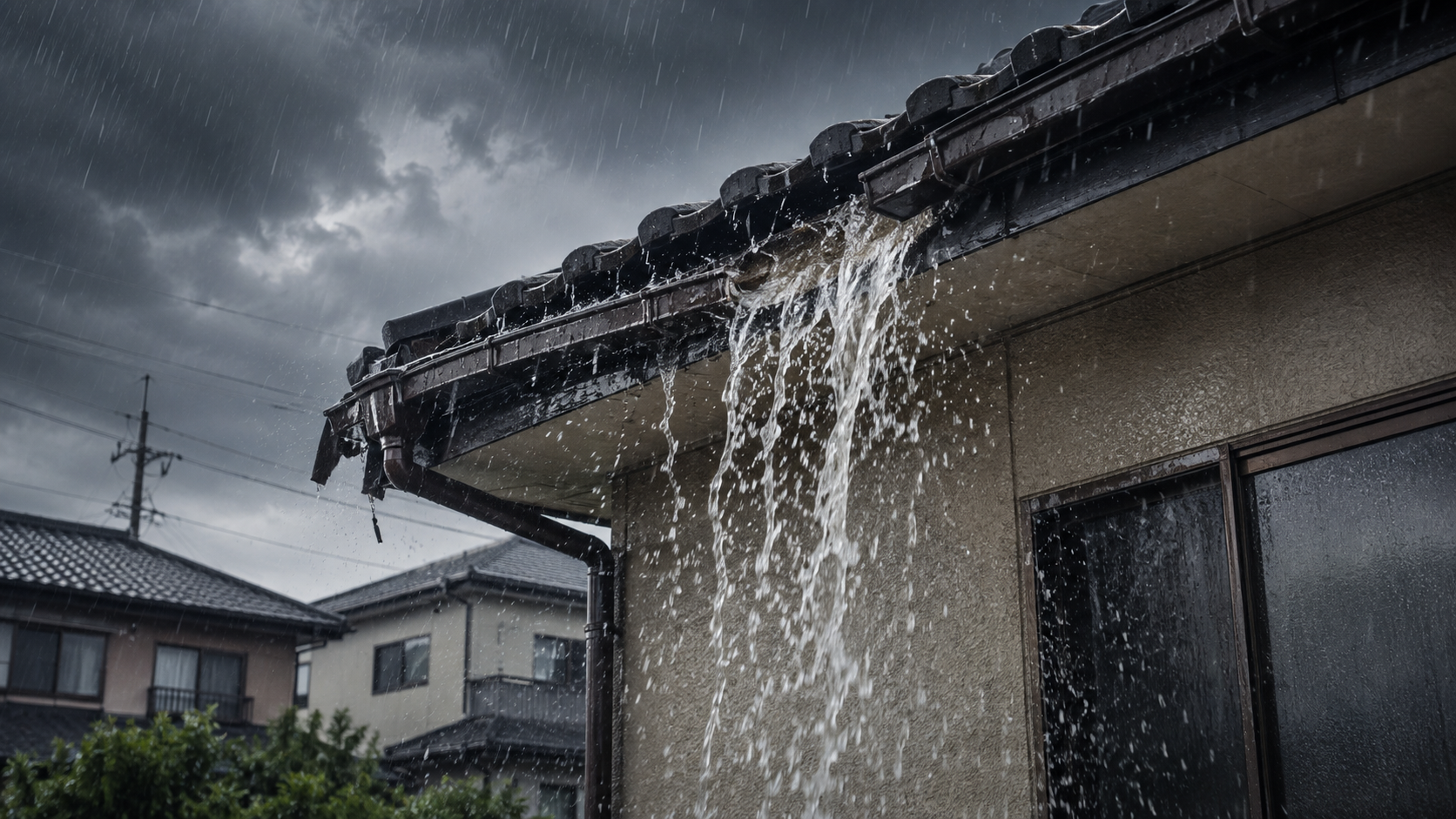雨樋の破損・歪みを放置すると雨漏りに？磐田市での修理費用相場と「火災保険」適用の条件
