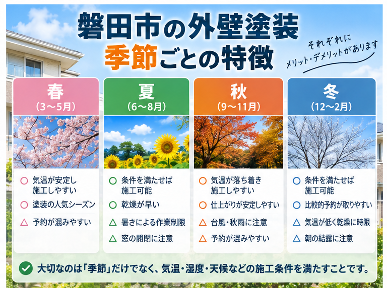 外壁塗装はいつする？磐田市のベストシーズン・築年数・劣化症状を解説