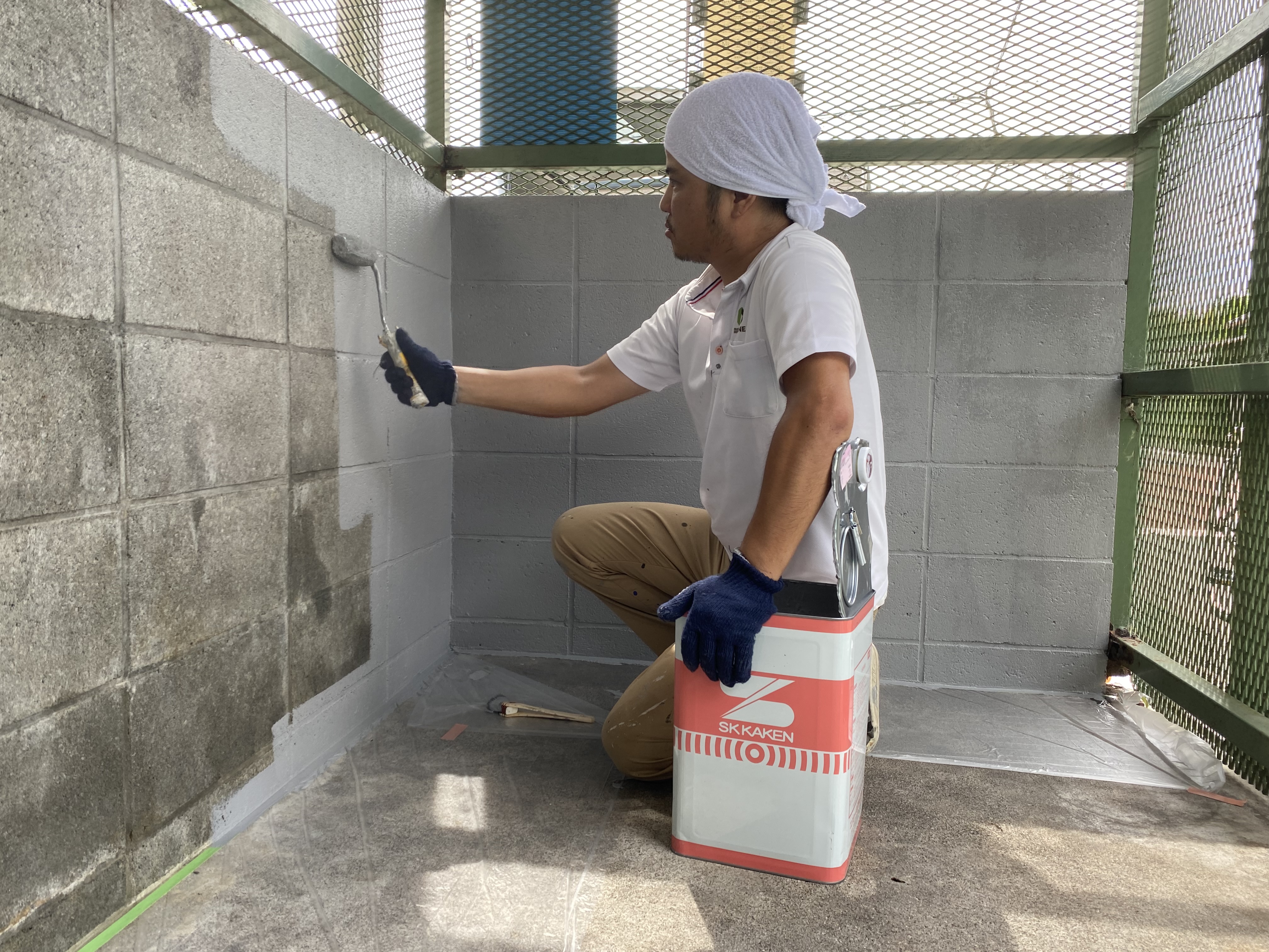 磐田市　地域ゴミ集積所　塗装工事